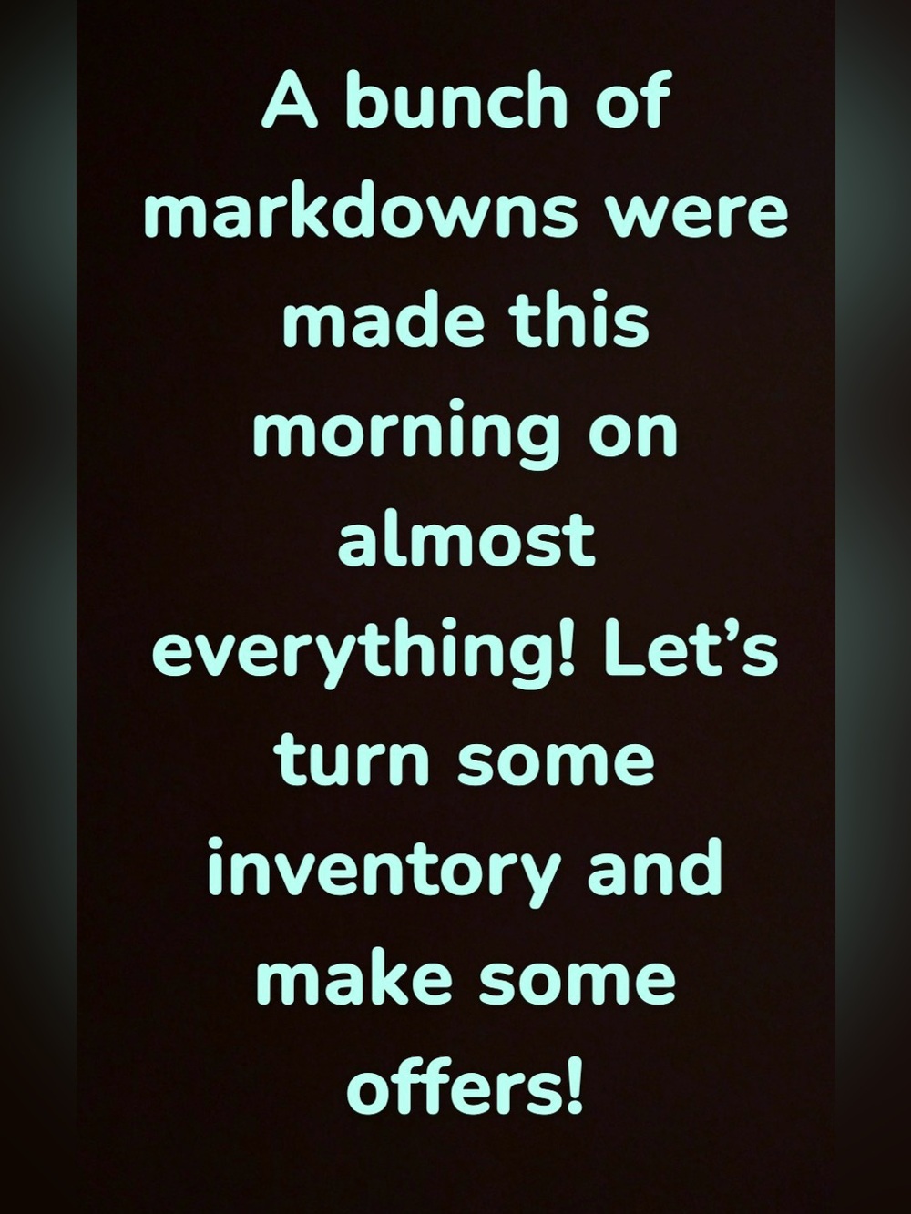 Promotional Graphic - Aqua Text on Black Background